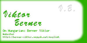 viktor berner business card